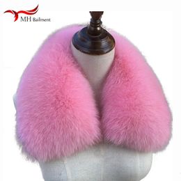 Scarves Oversized fur collar winter real male female ladies down jacket coat bib universal wild 100 scarf 231218