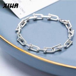 925 Sterling Silver Bracelets Women Men Thick Chain Link Bracelet Ladies Fashion Luxury Jewellery Drop Wholer Supplier 200925280s