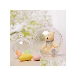 Christmas Decorations Christmas Decorations Openable Transparent Plastic Ball Baubles 4Cm To 14Cm Tree Ornament Party Wedding Clear Ba Dhjcw