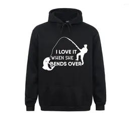 Men's Hoodies Funny Saying I Love It When She Bends Over Long Sleeve Sweatshirts Design Clothes Men