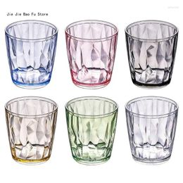 Tumblers E8BD Unbreakable Drinking Glasses 210ml Acrylic Shatterproof Water Reusable