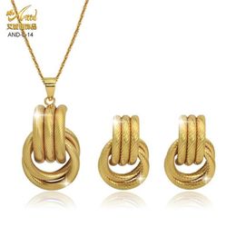 Gold Necklace Set Jewellery For Women Kids Earing Real Dubai Wedding Luxury Designers Hawaiian Nigerian Vintage Dubai Earrings &299w