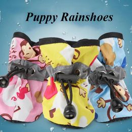 Dog Apparel Monkey Pattern Shoes Waterproof Rain Boots Pet Foot Covers Non-slip Puppy Shoe Cute For Accessories