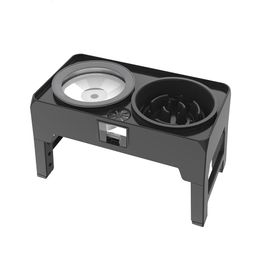 Dog Bowls Feeders Elevated Slow Feeder Adjustable Raised Bowl with No Spill Water Non Slip Food Stand for Pet 231218