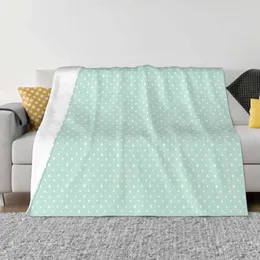 Blankets Mint Green Selling Custom Print Flannel Soft Blanket Color Wallpaper Aesthetic