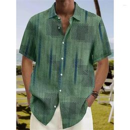 Men's Casual Shirts 23 1 Beach Shirt Hawaiian Graphic Leaf Print Cuban Collar Short Sleeve Tropical Fashion Plus Size J