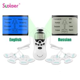 Massager Eye Massager Electric Tens Machine Dual Output 8 Electrode Pads for Pain Relief Pulse EMS Muscle Stimulation Electroestimulador 23