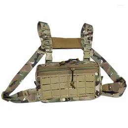 Hunting Jackets Outdoor Portable Tactical Chest Hanging Bag Belly Pocket Front Accessory Cordura Fabric