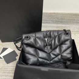 Designer Lambskin Shoulder Hobe Crossbody Small Puffer in Quilted Leather Flap Handbag Stylish Versatile Chain Bag