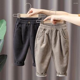 Trousers Baby Boys' Pants Winter Velvet Corduroy Clothes 2023 Children's Thickened Wear Kids Boy Autumn