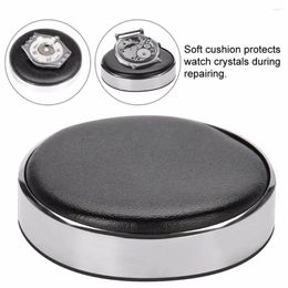 Watch Repair Kits Jewelry Case Movement Casing Cushion Pad Leather Protecting Holder Professional Watchmaker Repairing Tool Dia 53mm