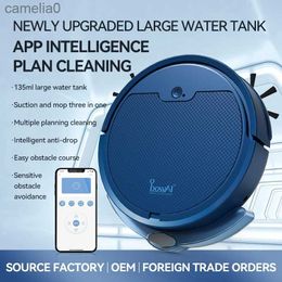 Robot Vacuum Cleaners New Upgrade 2000Pa Robotic Vacuum Cleaner Smart APP Home Sweeping Vacuum Cleaner Robot Dry Wet Anti-drop Vacuum CleanerL231219