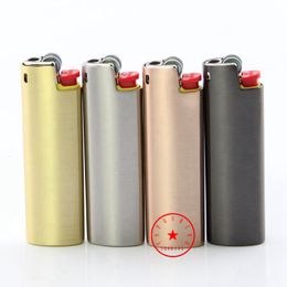 New Cool Smoking Colorful Metal Alloy Replaceable J3 Lighter Casing Case Shell Protection Sleeve Portable Sheath Herb Tobacco Cigarette Holder