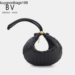BottegaaVeneta Turns Bag Bargh Vian Authentic Golden Ball Adjustable Woven Small Round Womens Underarm Genuine Leather Handheld Shoulder frj