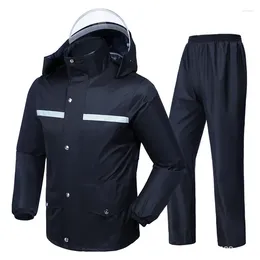 Racing Jackets Raincoat And Rainpants Set Adult Split Reflective Poncho Waterproof Cycling Rain Suit Bicycle Jacket Equipment