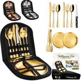 Dinnerware Sets Dinner Set Steak Knife Fork And Spoon Cutlery Portable Outdoor Travel Camping Package