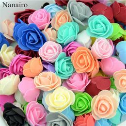 500pcs lot Mini PE Foam Rose Flower Head Artificial Rose Flowers Handmade DIY Wedding Home Decoration Festive & Party Supplies T20294L