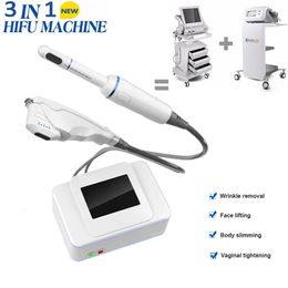 HIFU machine brow lift ultrasonic anti age skin ultra therapy body slim ultrasound vaginal tighten equipment 2 handle