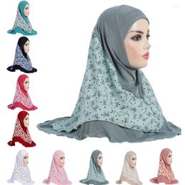 Ethnic Clothing Pull On Instant Hijab For Women Girls Muslim Print Bonnet Turban Hat Islamic Prayer Malaysia Headwrap Shawl Headscarf Chemo