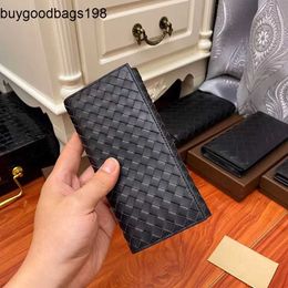 Mens Wallet BottegaaVeneta Bags B Family Genuine Leather Woven Long Suit Clip 20% Off Multi Card Ultra Thin Sheepskin Casual Fashion