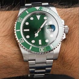 The most populars men's watch multi-color choice green dial magnifying glass date ceramic bezel stainless steel beads durable307t