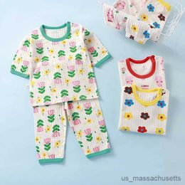 Pajamas Children's Pajamas Sets 2023 Summer Air-conditioned Clothes for Girls Boys Sleepwear Baby Underwear Suit Toddler Pijama 1-10T