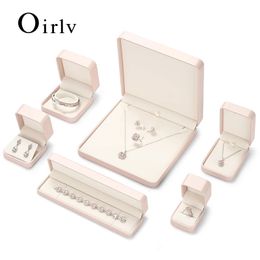 Jewelry Boxes Oirlv Pink Luxury Jewelry Ring Box For Engagement Wedding Ring Box Birthday Jewerly Pendant Bracelet Necklace Display Gift Box 231218