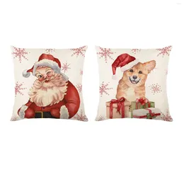 Pillow Christmas Throw Cover Breathable Zippered Decorative Case For Car Bedroom Bed Farmhouse Decor