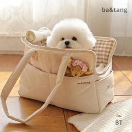 Cat Carriers Fashion Portable Dog Carrier Bag Diagonal Pet Shoulder Backpack Breathable Nest Tote