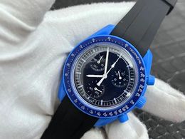 Wristwatches 2023 Moon Rubber Watch Band Quartz Movement Full Function Planet Co Couple Fashion Waterproof
