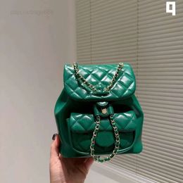 Backpack designers bags Womens Backflip Mini book Schoolbag Gold Button Designer Bag Leather Fashion Chain Handbag Diamond Cheque Clutch 10AAA