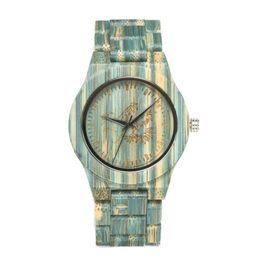SHIFENMEI Brand Mens Watch Colourful Bamboo Fashion Atmosphere Watches Environment Protection Simple Quartz Wristwatches259O