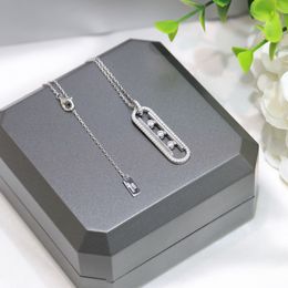 Hot Selling Sliding Necklaces Full Diamond Hollowed Out Pendants Long Sweaters Chain Chains Bone Accessories As for Your Best Friend