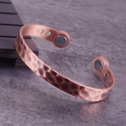 Copper Magnetic Bracelet Men 10mm Adjustable Benefits Health Magnet Energy Open Cuff Bangles Bangle343Q