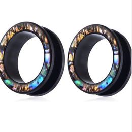 Acrylic Ear Tunnel Plugs Shellhard Shell UV Earring Gauges Stretching Body Piercing Jewellery Ear Expanders 70pcs 7 sizes300W