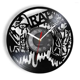 Wall Clocks 90s Rap Art Clock Hip Hop Vintage Record Music Studio Room Decor Musical Live Show Rappers Gift