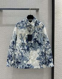 Shirts Vui*ton designer clothings 23 Prefall Spring/summer new print shirt jacket jacket Monogram Aquagarden