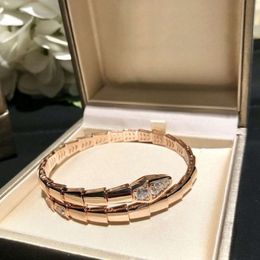 High quality jewelry 2021 new fashion rose gold snake-shaped bone spring bracelet female ins design light luxury exquisite adjustable