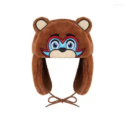 Berets Ushanka Hat Brown Selling Cartoon Pattern Winter Women's Outdoor Warm Leisure Ski