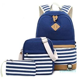 Bags Designer3pcs Set Canvas Laptop Backpack Women Travel Back Pack School Bags For Teenage Girls Bagpack Student Backpacks Mochila Fe