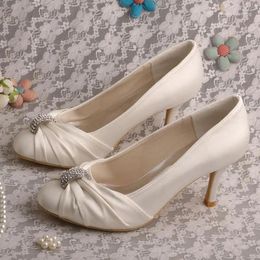 Dress Shoes Wedopus Closed Toe Champagne Wedding Mid Heel Handmade Women Bridesmaid Pumps