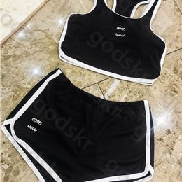 Fashion Sports Bikini Womens Leggings Slim Pullover Yoga Vest High Waisted Stretch Shorts Fitness Yoga Clothes Swimwear