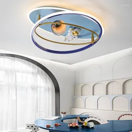 Ceiling Lights Led Children's Room Cartoon Creative Astronaut Lamp Modern Boy Girl Bedroom Home Indoor Lighting Fixtures