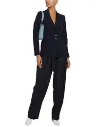 Women's Two Piece Pants Jacket(wiht Belt) & Tuxedos Suit Two-Piece Notch Lapel Work Lady Speech Daily Casual