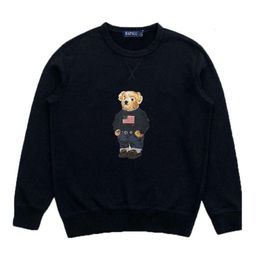 New Premium Plush Long Sleeve Pullover Bear polos Shirt T-Shirt Cartoon Loose Round Neck Printed 8875ess