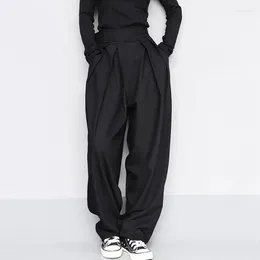 Women's Pants Lucyever Casual High Waist Suit Women Loose Floor-Length Oversized Wide Leg Trousers Female Korean Straight Black