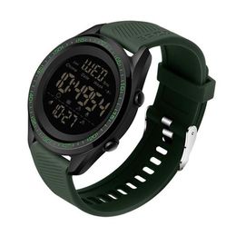 Wristwatches Sports Watches For Men 50M Waterproof Dual Time Countdown Wristwatch Digital Watch Pedometer Clock Relogio MasculinoW297h