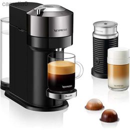 Coffee Makers Vertuo Next Deluxe Coffee and Espresso Maker Pure Chrome with Aeroccino Milk Frother 1.1 liter Black Dark ChromeL231219