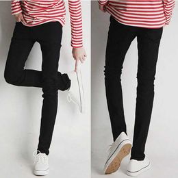 Men's Jeans Hot 2021 Mens Pants Fashions Men Casual Denim School Cowboy Black/White Skinny Jeans Men Stretch Boy Teenagers Pencil Pants MenL2312