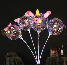Bobo Balloons Transparent LED Light Up Balloon Novelty Lighting Helium Glow String Lights for Birthday Wedding Outdoors event Christmas Party Decorations SN4253